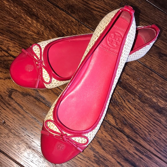 Tory Burch Shoes - Tory Burch Red Catherine Ballet Flat Size 6 1/2